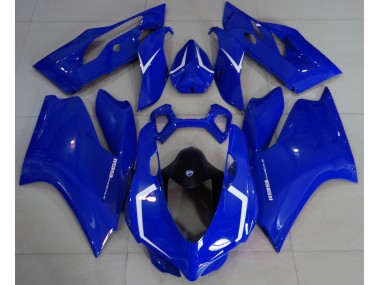 11-14 Glänzend Blau & Weiß Ducati 1199 Verkleidung