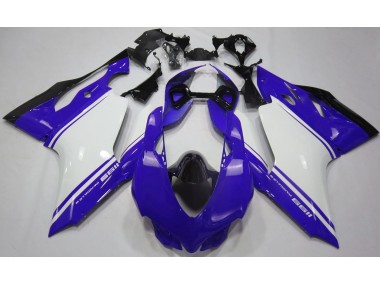 11-14 Glänzend Blau Weiß & Schwarz Ducati 1199 Verkleidung