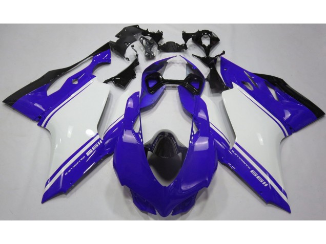 11-14 Glänzend Blau Weiß & Schwarz Ducati 1199 Verkleidung