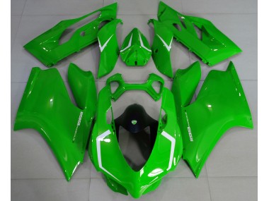 11-14 Glänzend Grün & Weiß Ducati 1199 Verkleidung