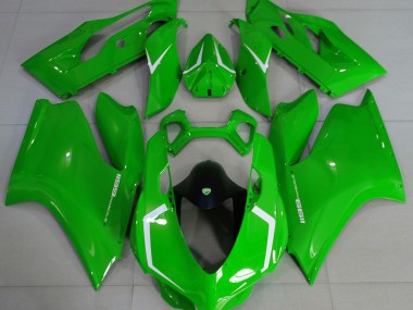 11-14 Glänzend Grün & Weiß Ducati 1199 Verkleidung
