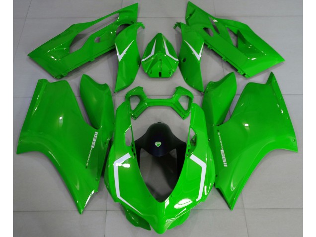 11-14 Glänzend Grün & Weiß Ducati 1199 Verkleidung