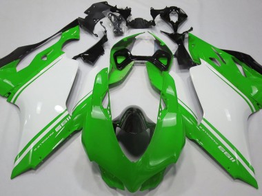 11-14 Glänzend Grün Weiß & Schwarz Ducati 1199 Verkleidung
