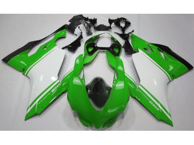 11-14 Glänzend Grün Weiß & Schwarz Ducati 1199 Verkleidung