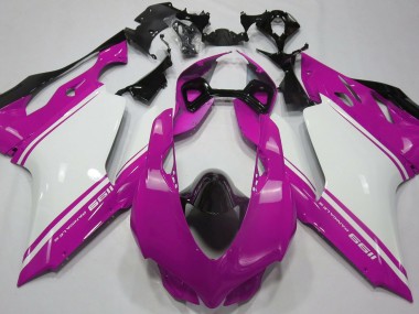 11-14 Glanzrosa Weiß & Schwarz Ducati 1199 Verkleidung