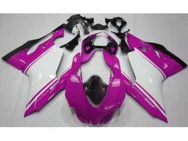 11-14 Glanzrosa Weiß & Schwarz Ducati 1199 Verkleidung
