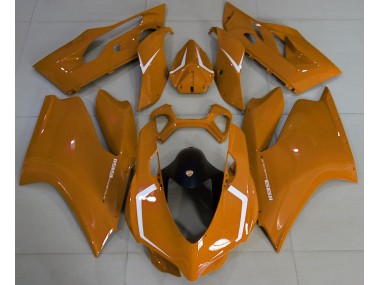 11-14 Orange Glänzend & Weiß Ducati 1199 Verkleidung