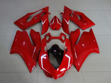 11-14 Rot Glänzend & Weiß Ducati 1199 Verkleidung