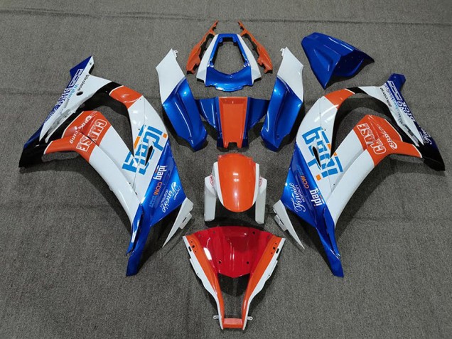 11-15 Weiß Blau & Orange ZX10R Verkleidung