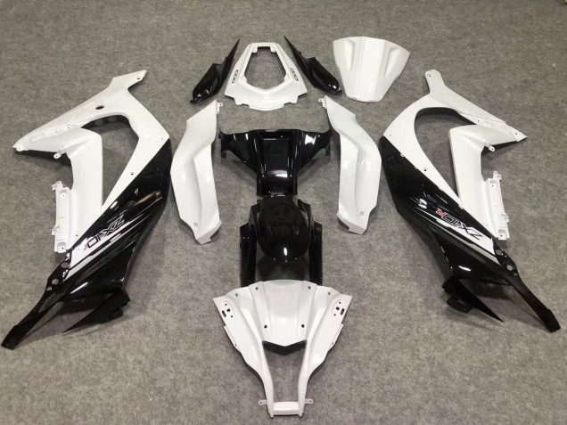 11-15 Glänzend Weiß / Schwarz ZX10R Verkleidung