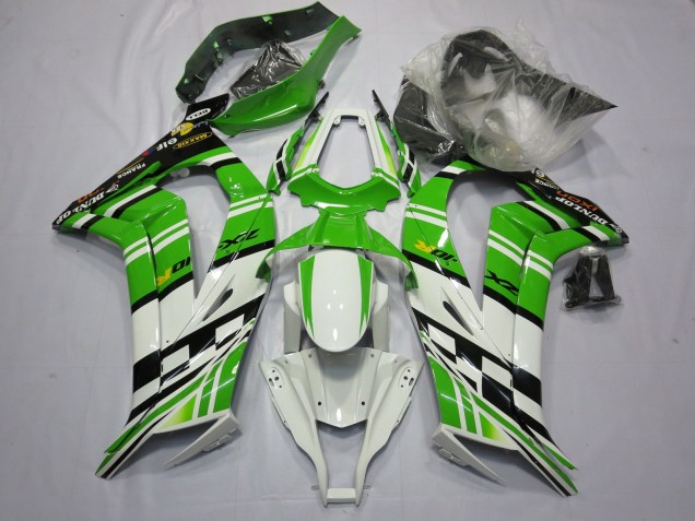11-15 Grün-Weiß-Schwarz ZX10R Verkleidung