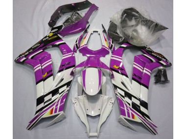 11-15 Lila-Schwarz-Weiß ZX10R Verkleidung