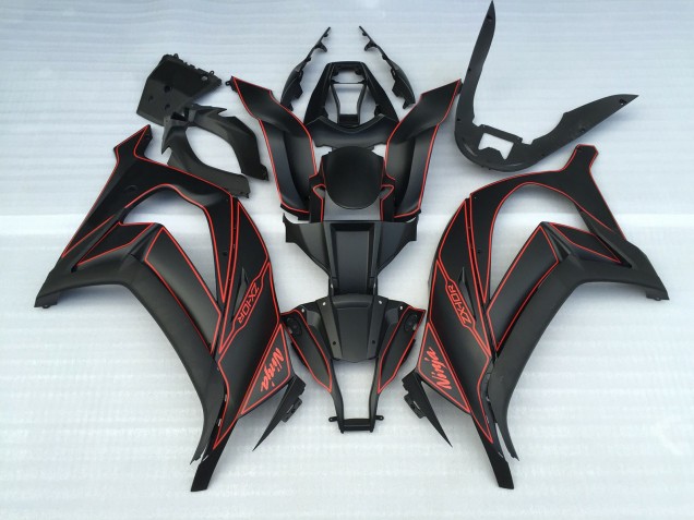 11-15 Matt Schwarz & Rot ZX10R Verkleidung