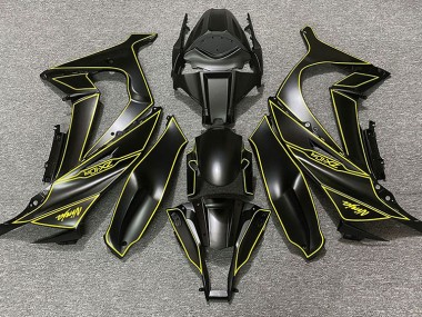 11-15 Matt Schwarzes & Gelbes Futter ZX10R Verkleidung