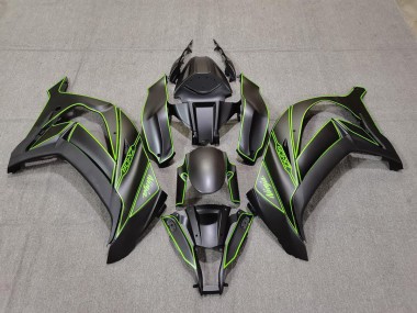 11-15 Matt Schwarzes & Grünes Futter ZX10R Verkleidung