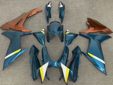 11-24 Glänzend Hellblau & Orange GSXR 600-750 Verkleidung