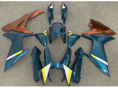 11-24 Glänzend Hellblau & Orange GSXR 600-750 Verkleidung
