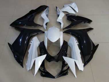 11-24 Glänzend Weiß & Schwarz GSXR 600-750 Verkleidung