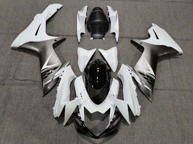 11-24 Glänzend Weiß & Silber Stil GSXR 600-750 Verkleidung