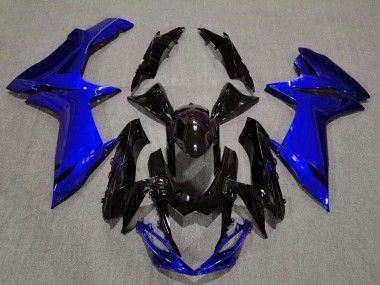 11-24 Glänzendes Schwarz & Aquablau GSXR 600-750 Verkleidung