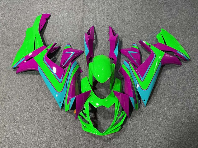 11-24 Grün Hellblau & Magenta GSXR 600-750 Verkleidung