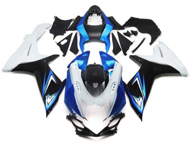 11-24 Hellblau & Glänzend Weiß Mit Schwarz GSXR 600-750 Verkleidung