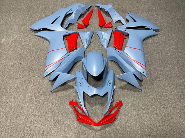 11-24 Matt Himmelblau & Rot GSXR 600-750 Verkleidung