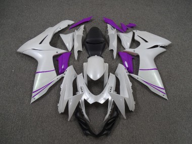 11-24 Perlweiß & Lila GSXR 600-750 Verkleidung