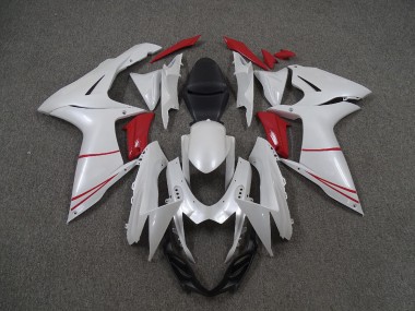 11-24 Perlweiß & Rot GSXR 600-750 Verkleidung
