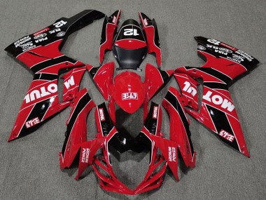 11-24 Rot & Schwarz Glänzend Motul GSXR 600-750 Verkleidung