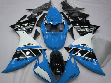 12-14 Glänzend Hellblau Weiß & Schwarz R1 Verkleidung