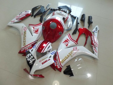 12-16 634 Weiß & Rot CBR1000RR Verkleidung