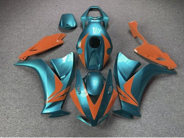 12-16 Glänzend Cyan & Orange CBR1000RR Verkleidung