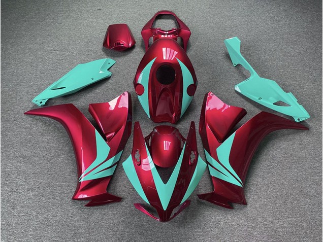 12-16 Rot Glänzend & Blaugrün CBR1000RR Verkleidung