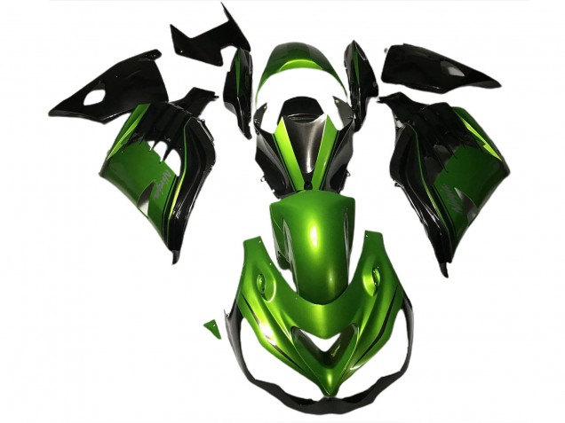 12-21 Glänzend Grün & Schwarz ZX14R Verkleidung