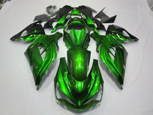 12-21 Grün Schwarz ZX14R Verkleidung