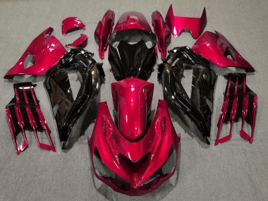 12-21 Rot Glänzend & Schwarz ZX14R Verkleidung
