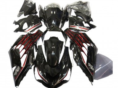 12-21 Schwarz Glänzend & Rot ZX14R Verkleidung