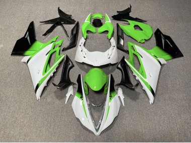 13-16 Glänzend Weiß & Grün Daytona 675 Verkleidung