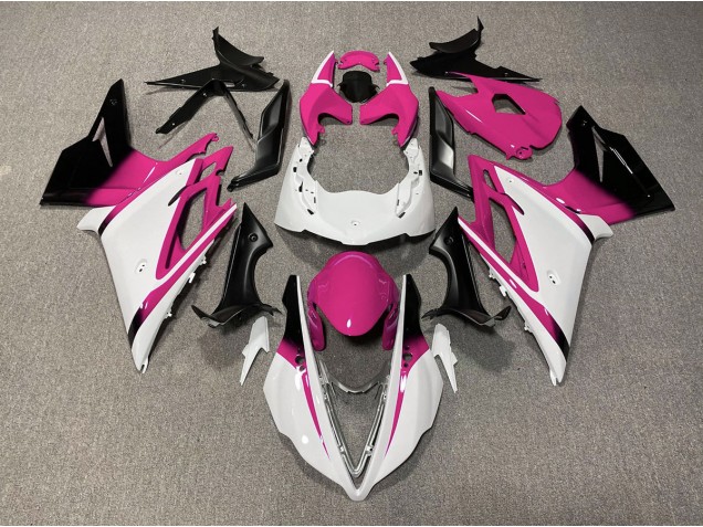 13-16 Glänzend Weiß & Pink Daytona 675 Verkleidung