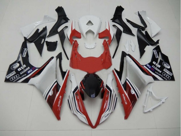 13-16 Rot Weiß & Schwarz Stil Daytona 675 Verkleidung