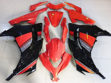 13-18 Candy Red & Schwarz Ninja 300 Verkleidung