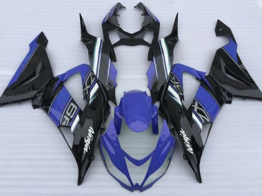 13-18 Glänzend Blau & Schwarz ZX6R Verkleidung