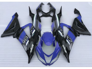13-18 Glänzend Blau & Schwarz ZX6R Verkleidung