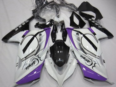 13-18 Glänzend Weiß & Lila Ninja 300 Verkleidung