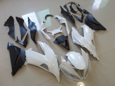 13-18 Glänzend Weiß Schwarz ZX6R Verkleidung