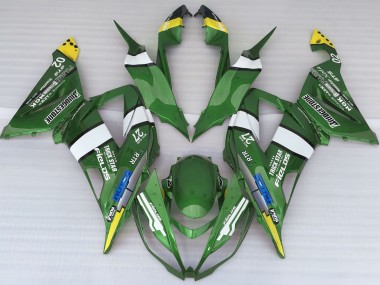 13-18 Grüner Logostil ZX6R Verkleidung