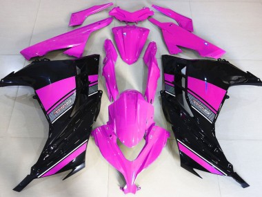 13-18 Hot Pink & Schwarz Ninja 300 Verkleidung