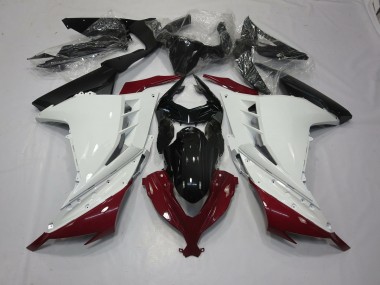 13-18 Kastanienbraun & Weiß Ninja 300 Verkleidung