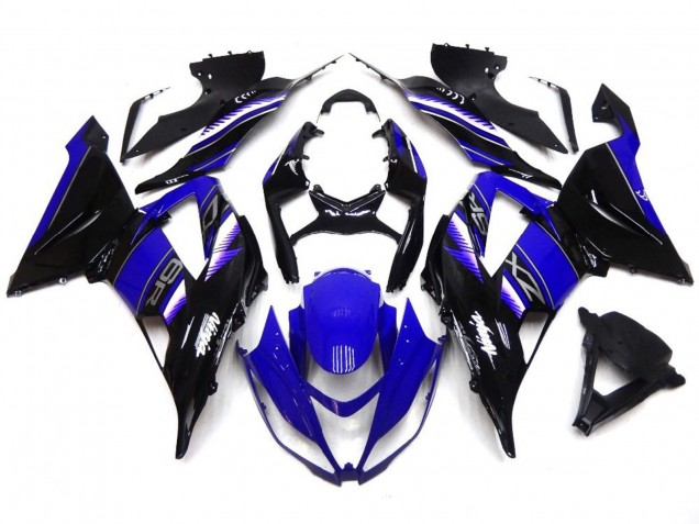 13-18 Kräftiges Tiefes Blau & Schwarz ZX6R Verkleidung